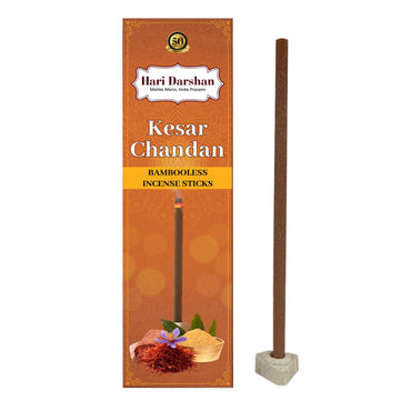 Combo of Bamboo Less Incense Sticks - Oudh Rose, Shyam Tulsi, Kacha Bela, Kesar Chandan – Pack of 4, 30 Sticks in Each Pack with Holder