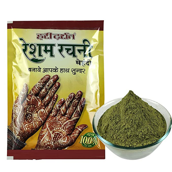 Rachni Mehandi - 250g- Pure Mehendi for coloring hands and hair with a  deep color. (Pack of 3)
