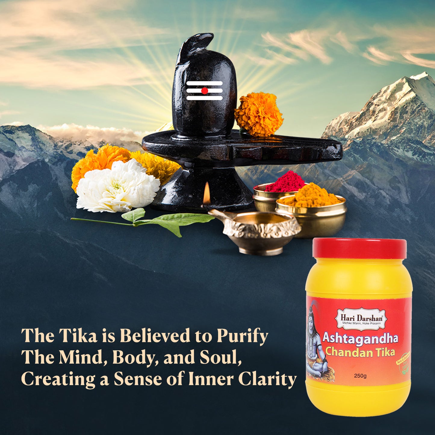 Ashtagandha Pure Chandan Tika Powder - Combination of 8 Divine Herbs - 250g Each