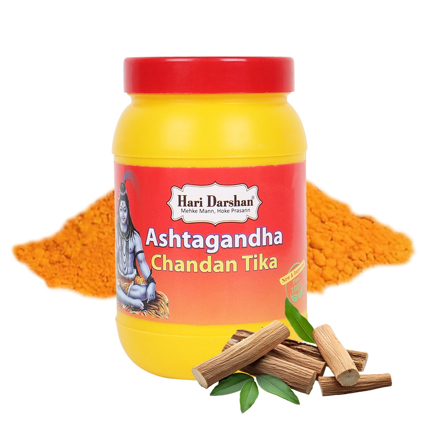 Ashtagandha Pure Chandan Tika Powder - Combination of 8 Divine Herbs - 250g Each