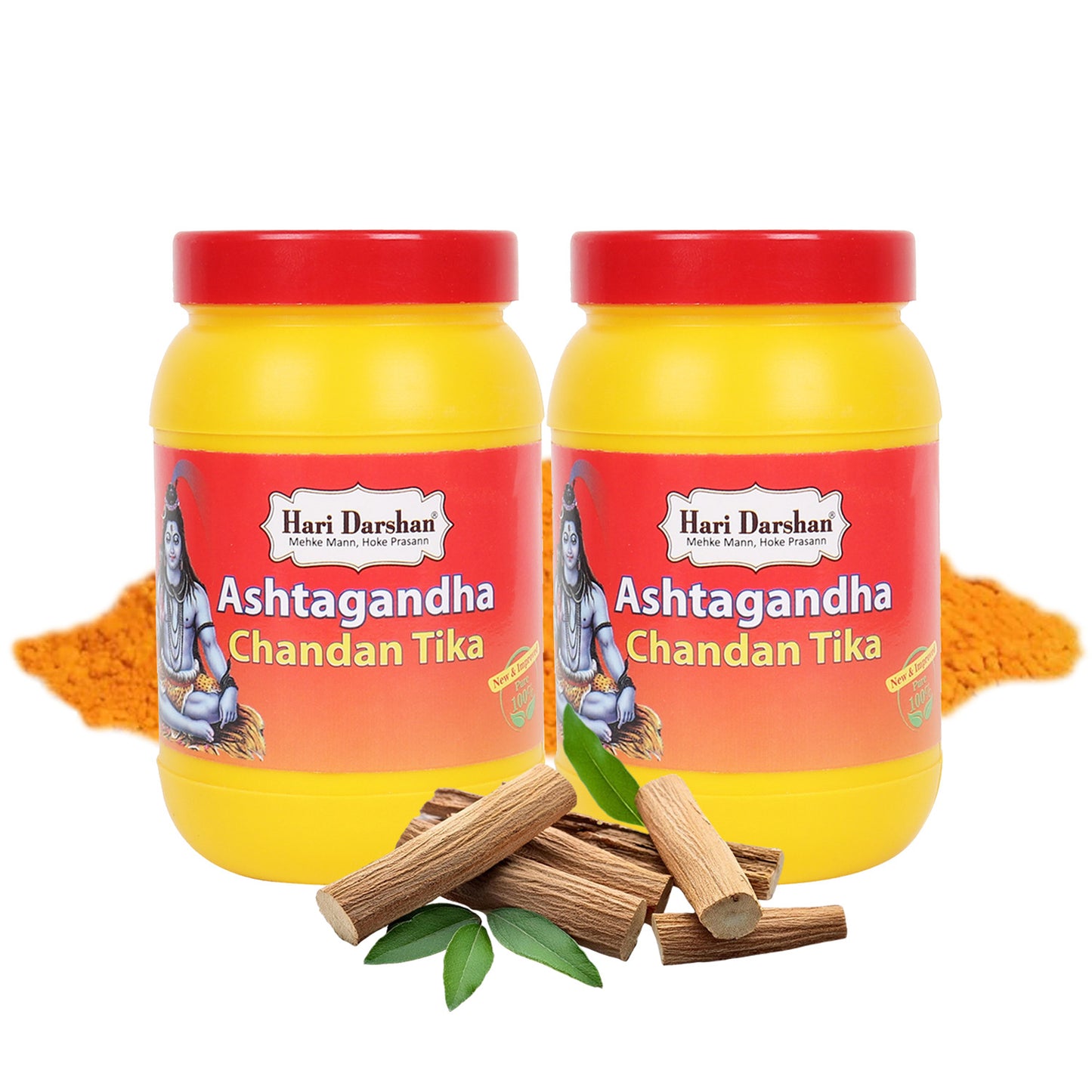 Ashtagandha Pure Chandan Tika Powder - Combination of 8 Divine Herbs - 250g Each