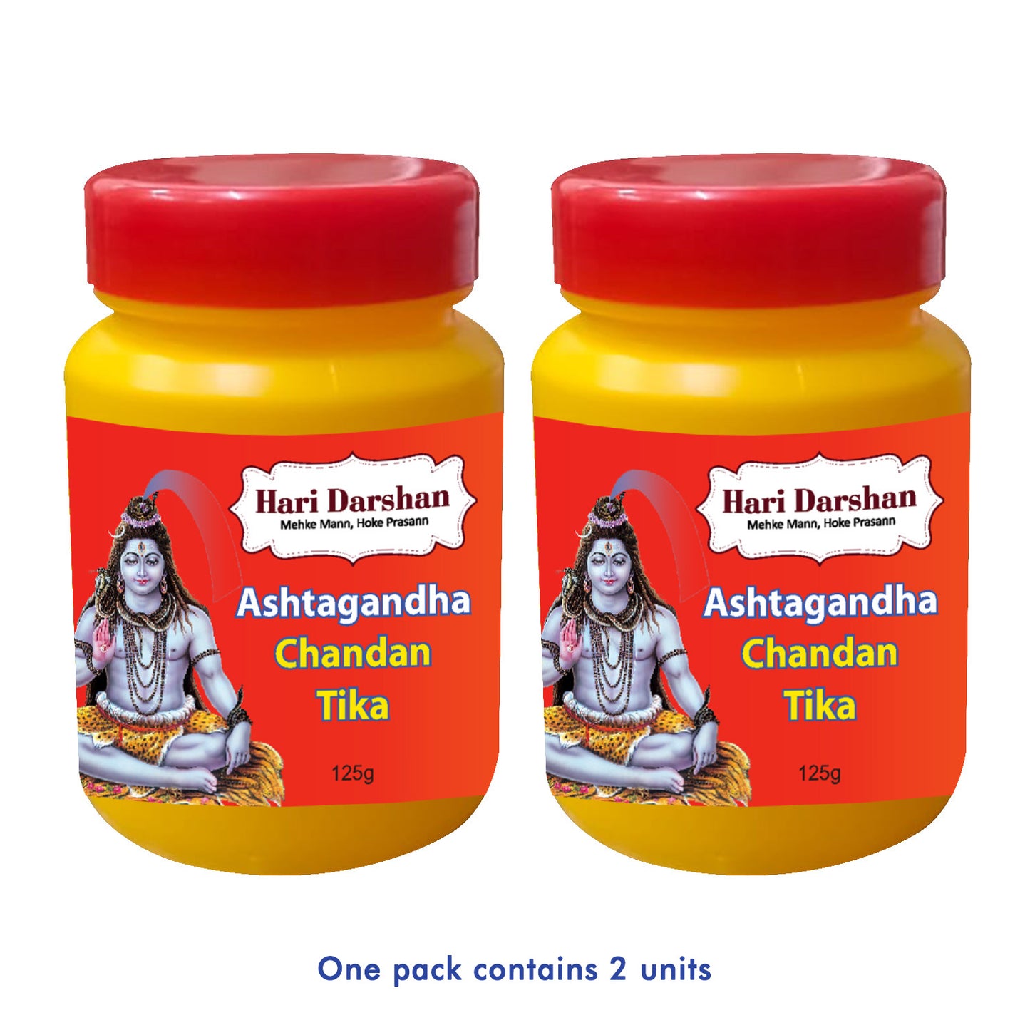 Ashtagandha Pure Chandan Tika Powder - Combination of 8 Divine Herbs - 125g Each