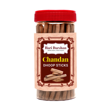 CHANDAN - Bamboo Less Dhoop Sticks - 125g Jar