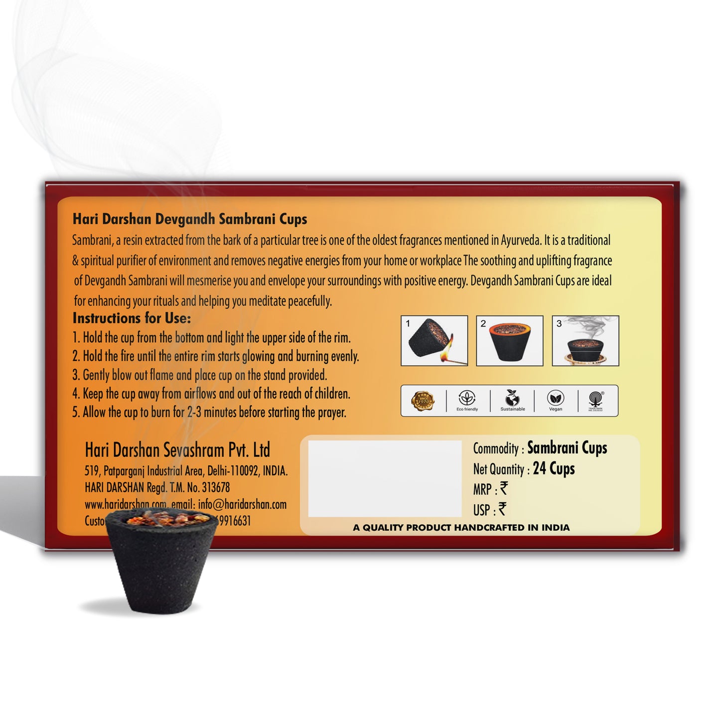 Devgandh Sambrani Cups - Pack of 24