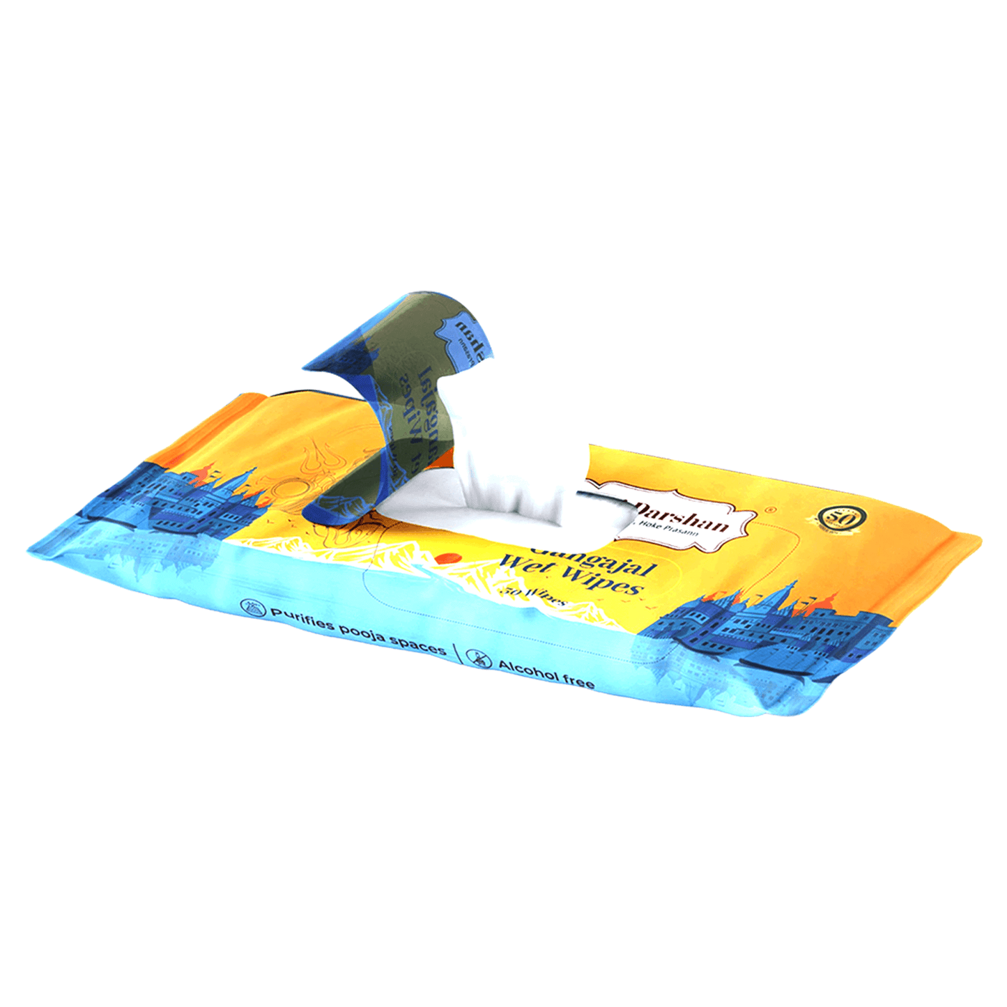 Gangajal Wet Wipes - 30 Wipes Each | Multipurpose Sacred Purity in Every Wipe