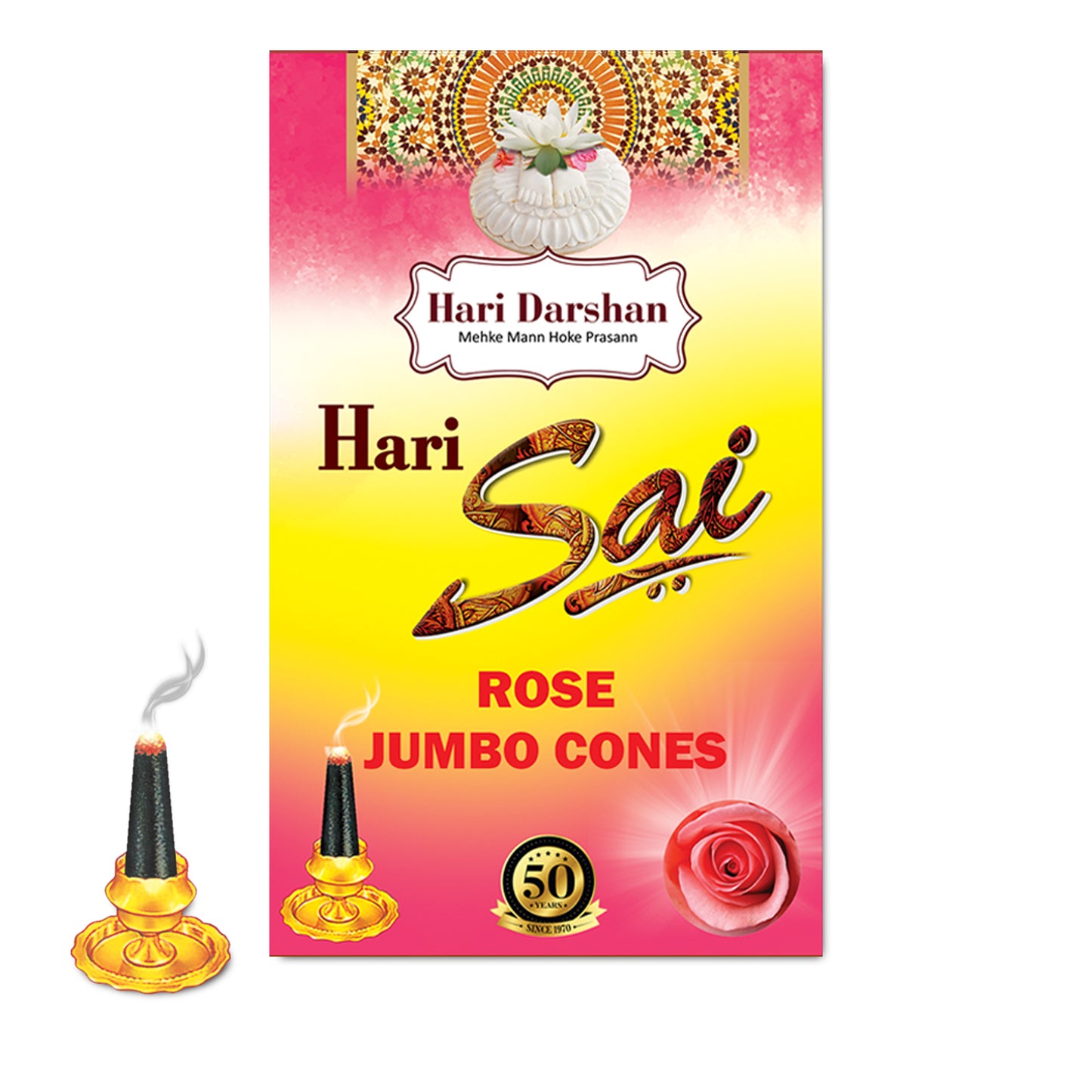 ROSE - Hari Sai Jumbo Dhoop Cones