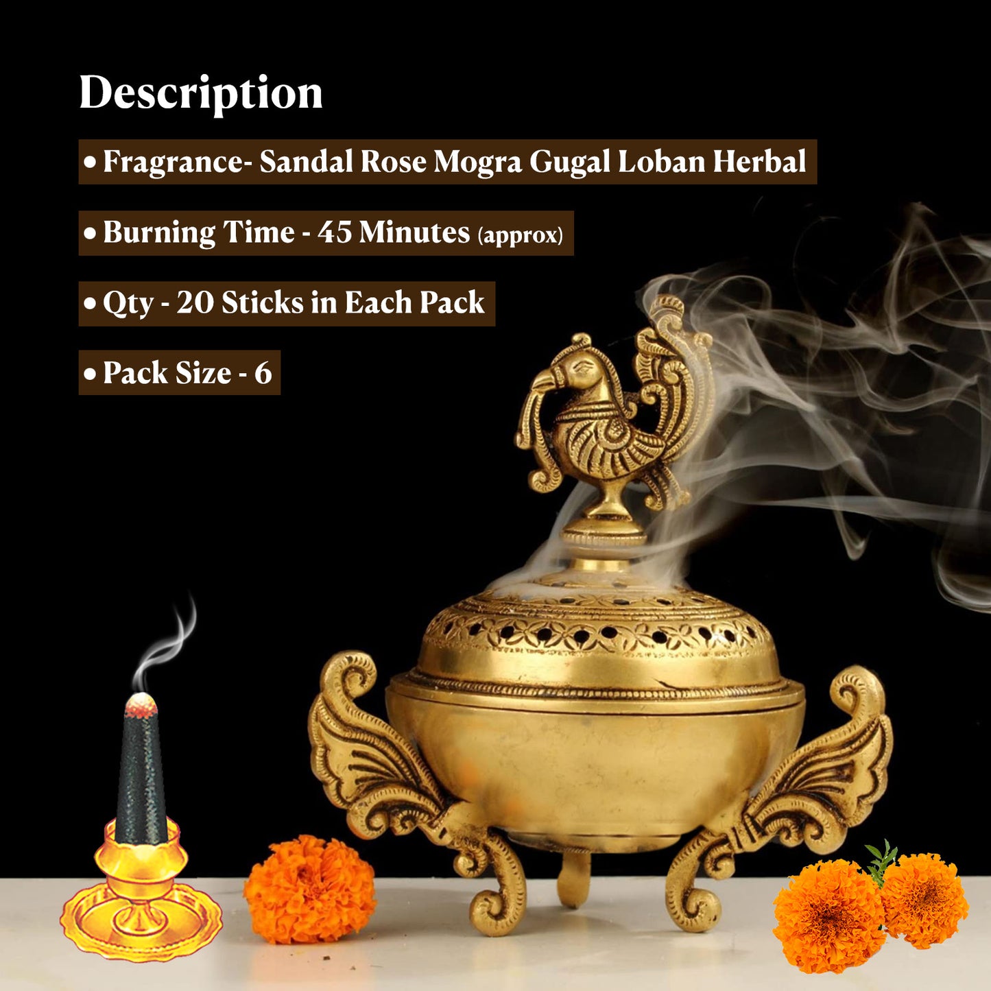 Hari Sai Dhoop Combo - 120g each - 20st in Each Pack