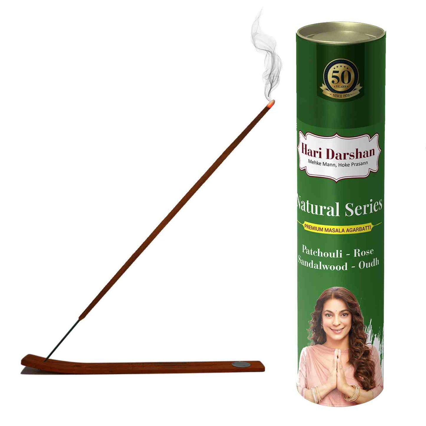 Natural Series Premium Masala Agarbatti - Combo of - Patchouli, Rose, Sandalwood, Oudh