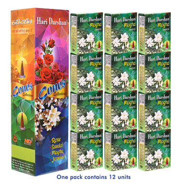 MOGRA - Dry Dhoop Cones - With Soothing Fragrance for Pooja Hawan (20-Cones in Each Pack)