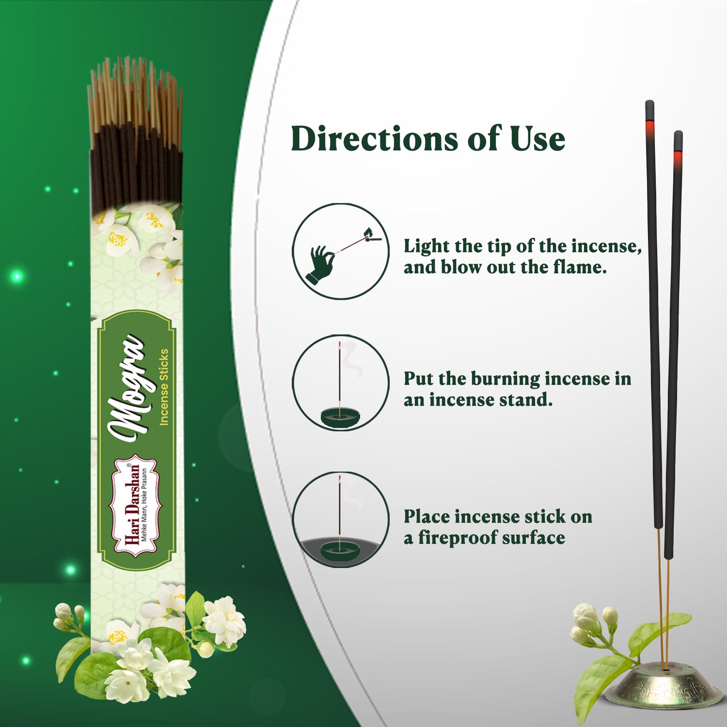 MOGRA - Perfumed Muttha Incense Stick - 225g