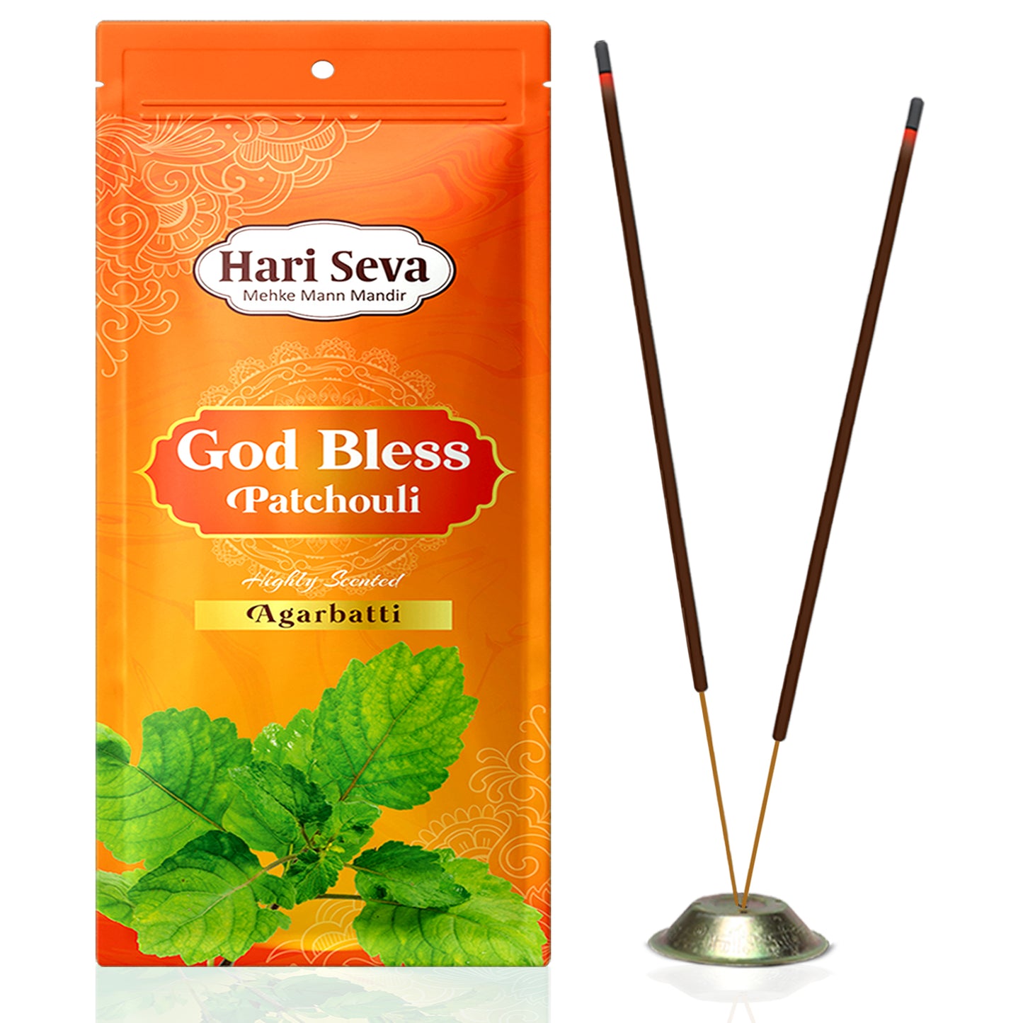 Combo of Hari Seva Highly Scented Agarbatti - Kacha Bela, Oudh, Patchouli, Tulsi - Pack of 4