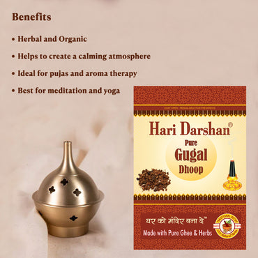 Pure Gugal Dhoop - 100g - 10 st Each - Pack of 2