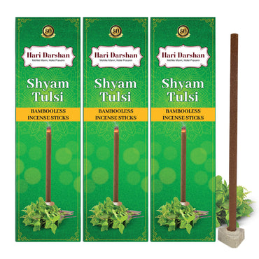 Bamboo Less Incense Sticks - Shyam Tulsi - 50gm