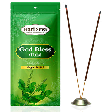 Combo of Hari Seva Highly Scented Agarbatti - Kacha Bela, Oudh, Patchouli, Tulsi - Pack of 4