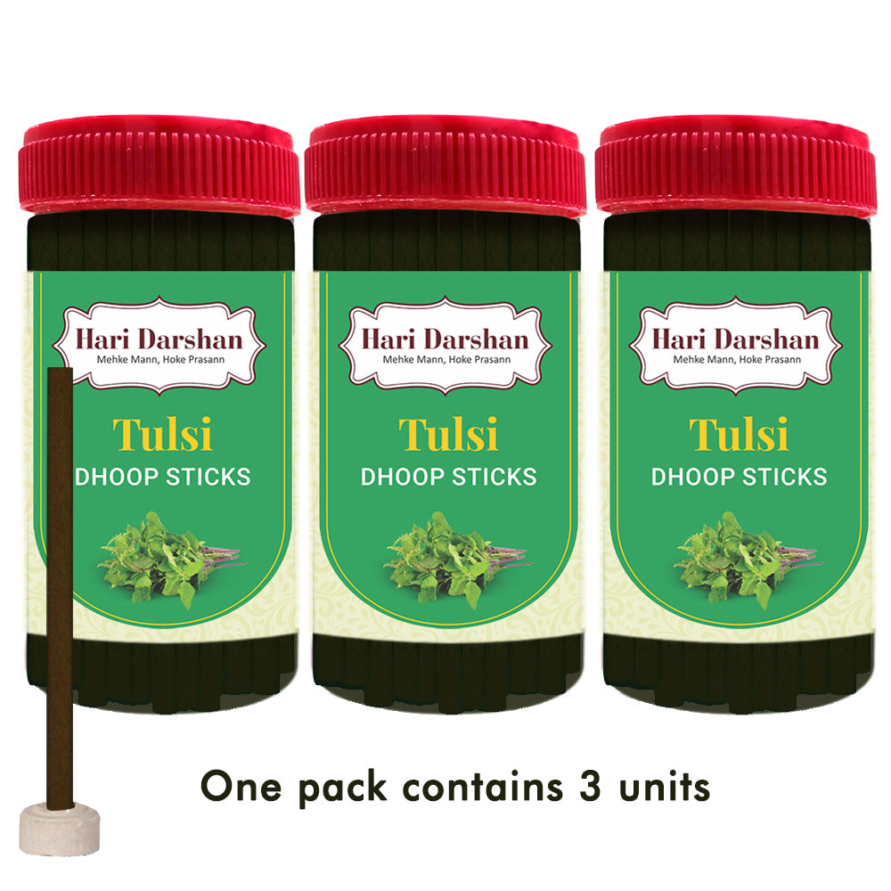 TULSI - Bamboo Less Dhoop Sticks - Premium Fragrance - 125g Jar
