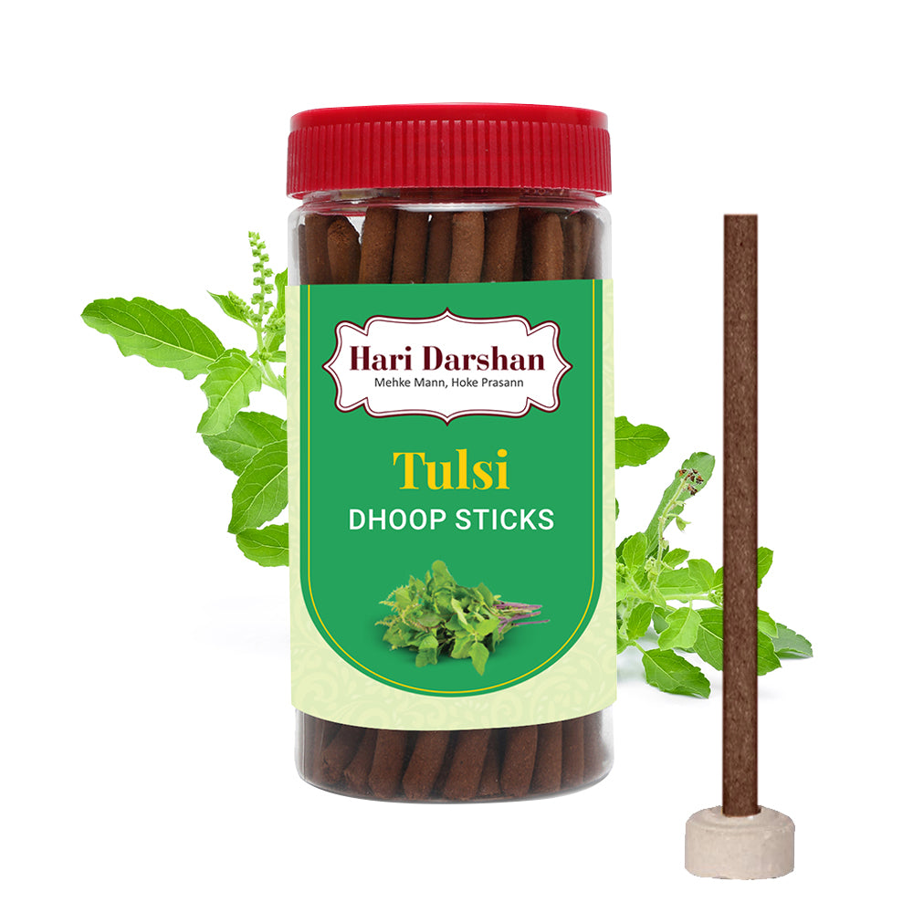 TULSI - Bamboo Less Dhoop Sticks - Premium Fragrance - 125g Jar