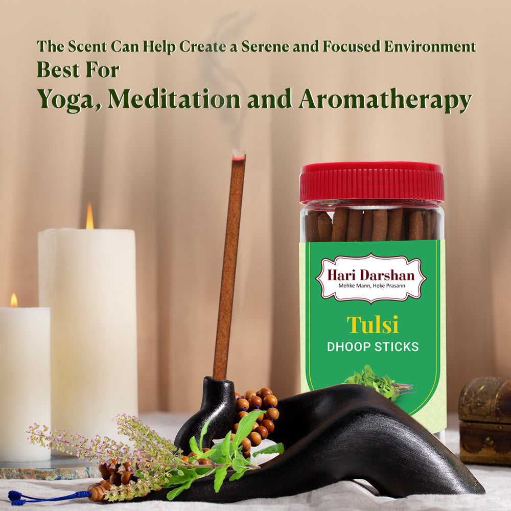 TULSI - Bamboo Less Dhoop Sticks - Premium Fragrance - 125g Jar