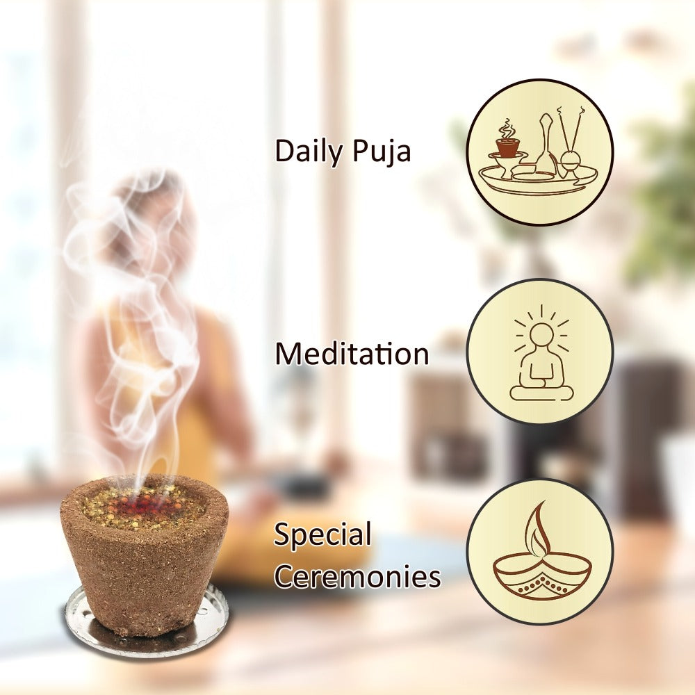 GAU STUTI - Sambrani Havan Cups for Pooja, Peace and Positivity - 12 Cups in Each Box