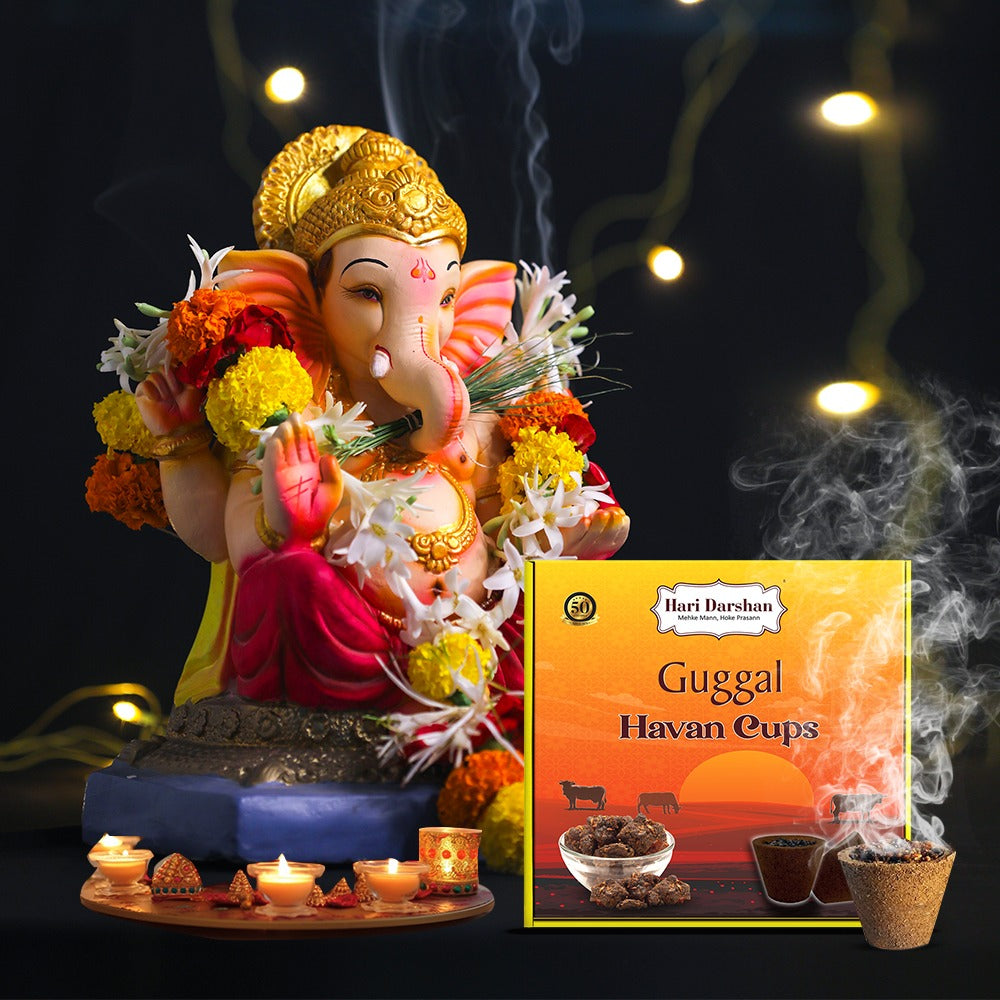 GUGGAL - Sambrani Havan Cups for Pooja, Peace and Positivity - 12 Cups in Each Box