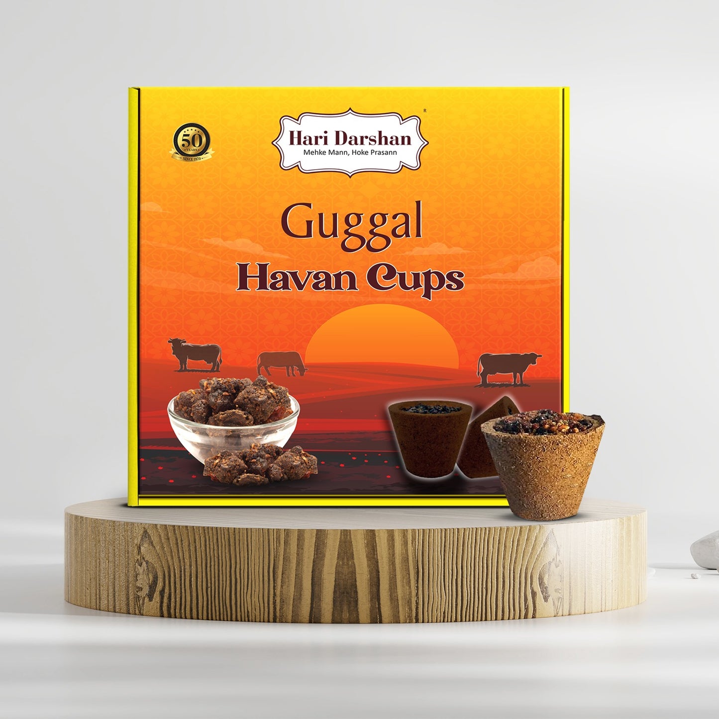 GUGGAL - Sambrani Havan Cups for Pooja, Peace and Positivity - 12 Cups in Each Box