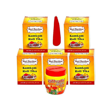 Kumkum Roli Chandan Tika Paste - 40g - Red color  Made with Pure KumKum Powder
