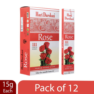 ROSE - 111 Gold Series - Premium Incense Sticks - 10 Sticks in Each Pack