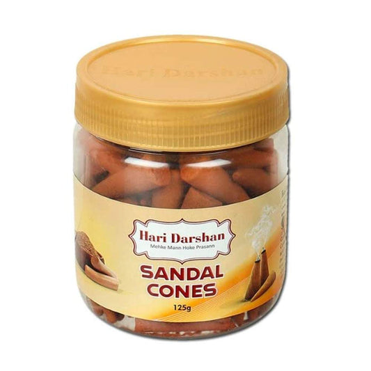 SANDAL - Dhoop Cones Jar - 125g, Approx 70 Cones in Each Jar