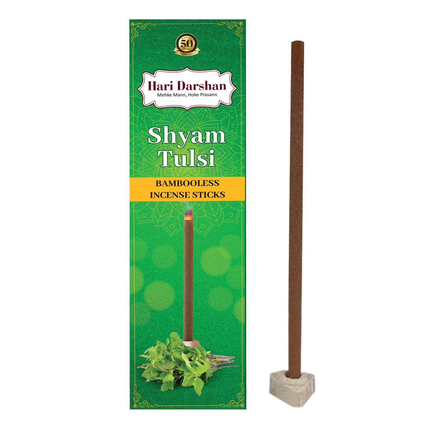 Combo of Bamboo Less Incense Sticks - Oudh Rose, Shyam Tulsi, Kacha Bela, Kesar Chandan – Pack of 4, 30 Sticks in Each Pack with Holder