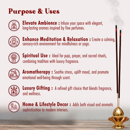 5 in 1 Fragrances: Rose, Lavender, Mogra, Hibiscus, Raatrani | Flower Collection Incense Sticks