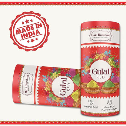 Organic Gulal Combo - Green, Yellow, Pink - Pack of 3 - 100g Each
