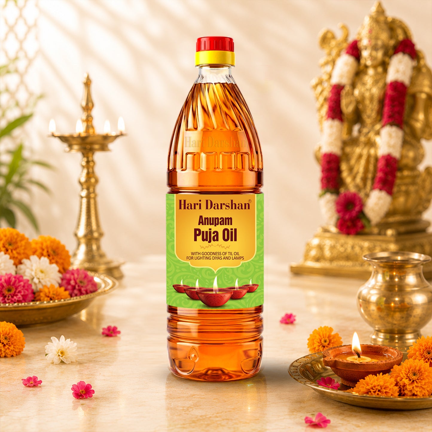 Anupam Puja Diya Oil - With the Goodness of Til Oil - Promotes Purity and Spirituality