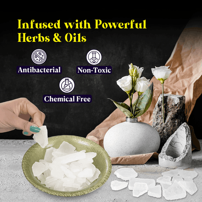 Pure Bhimseni Camphor - Pure Kapur crystals - For Pooja, Meditation, Havan or Room Freshener - 100g