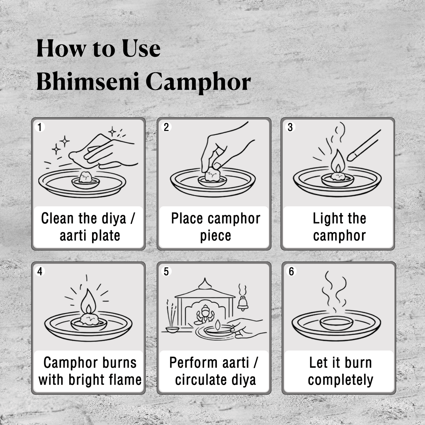 Pure Bhimseni Camphor - Pure Kapur crystals - For Pooja, Meditation, Havan or Room Freshener - 100g