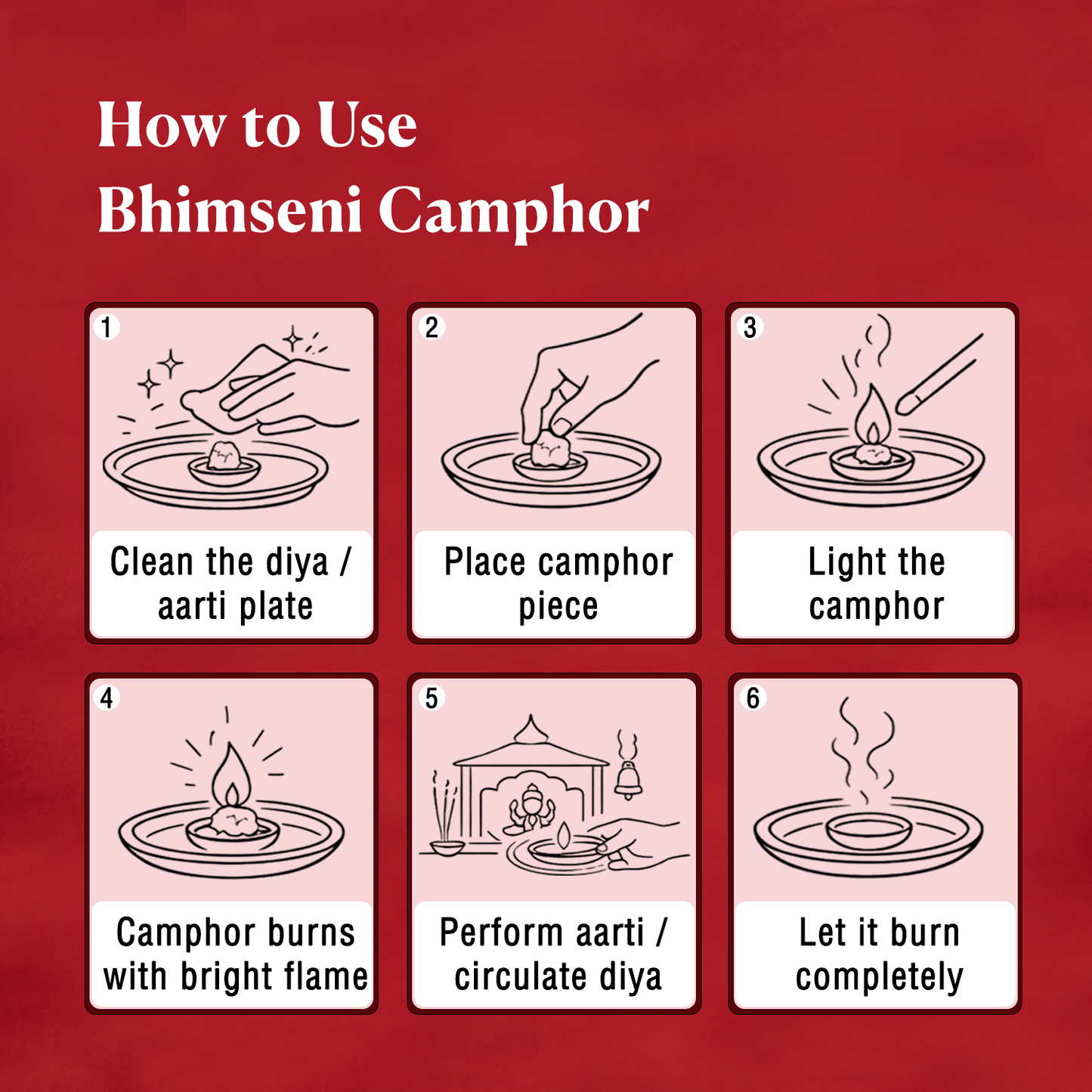Pure Bhimseni Camphor - Pure Kapur Crystals - For Pooja, Meditation, Havan or Room Freshener - Jar - 150g