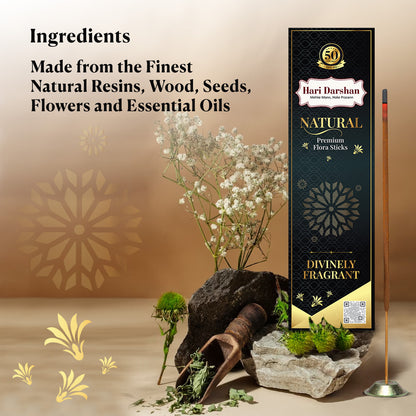 NATURAL - Premium Flora Sticks - Divinely Fragrant - 150g - Approx 45 Sticks