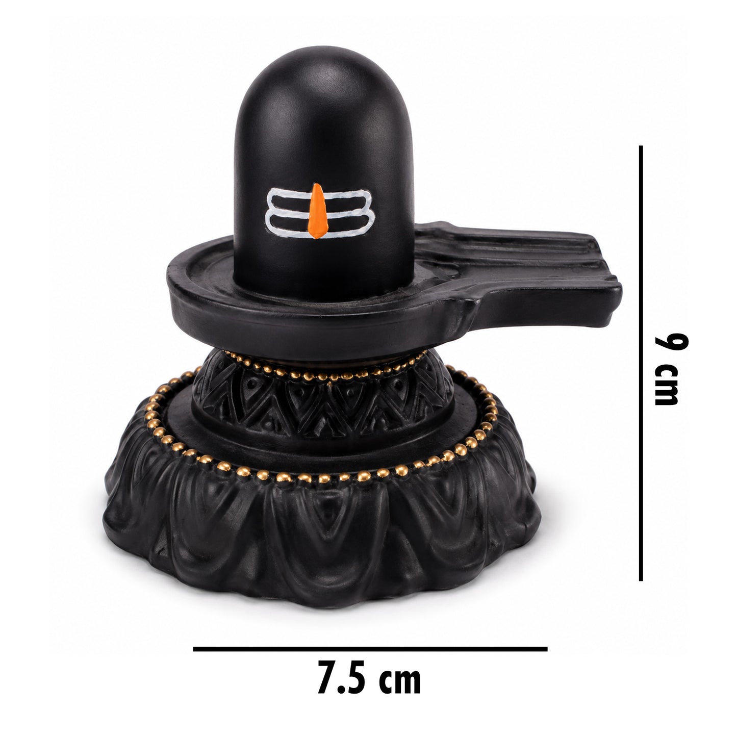 Black Shivling with Tilak | Lord Shiva Shivling for Home & Pooja