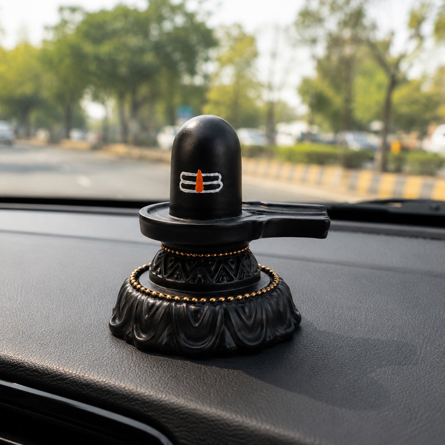 Black Shivling with Tilak | Lord Shiva Shivling for Home & Pooja