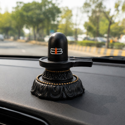 Black Shivling with Tilak | Lord Shiva Shivling for Home & Pooja