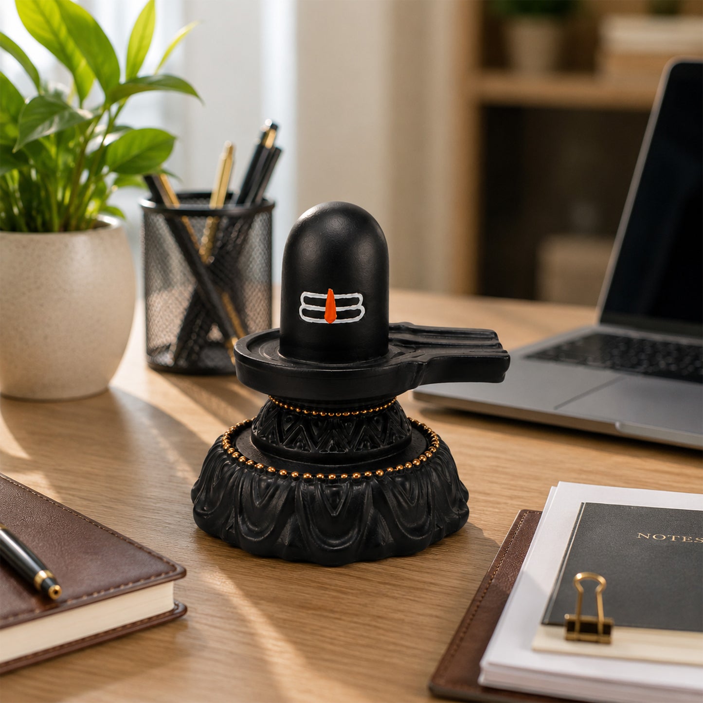 Black Shivling with Tilak | Lord Shiva Shivling for Home & Pooja