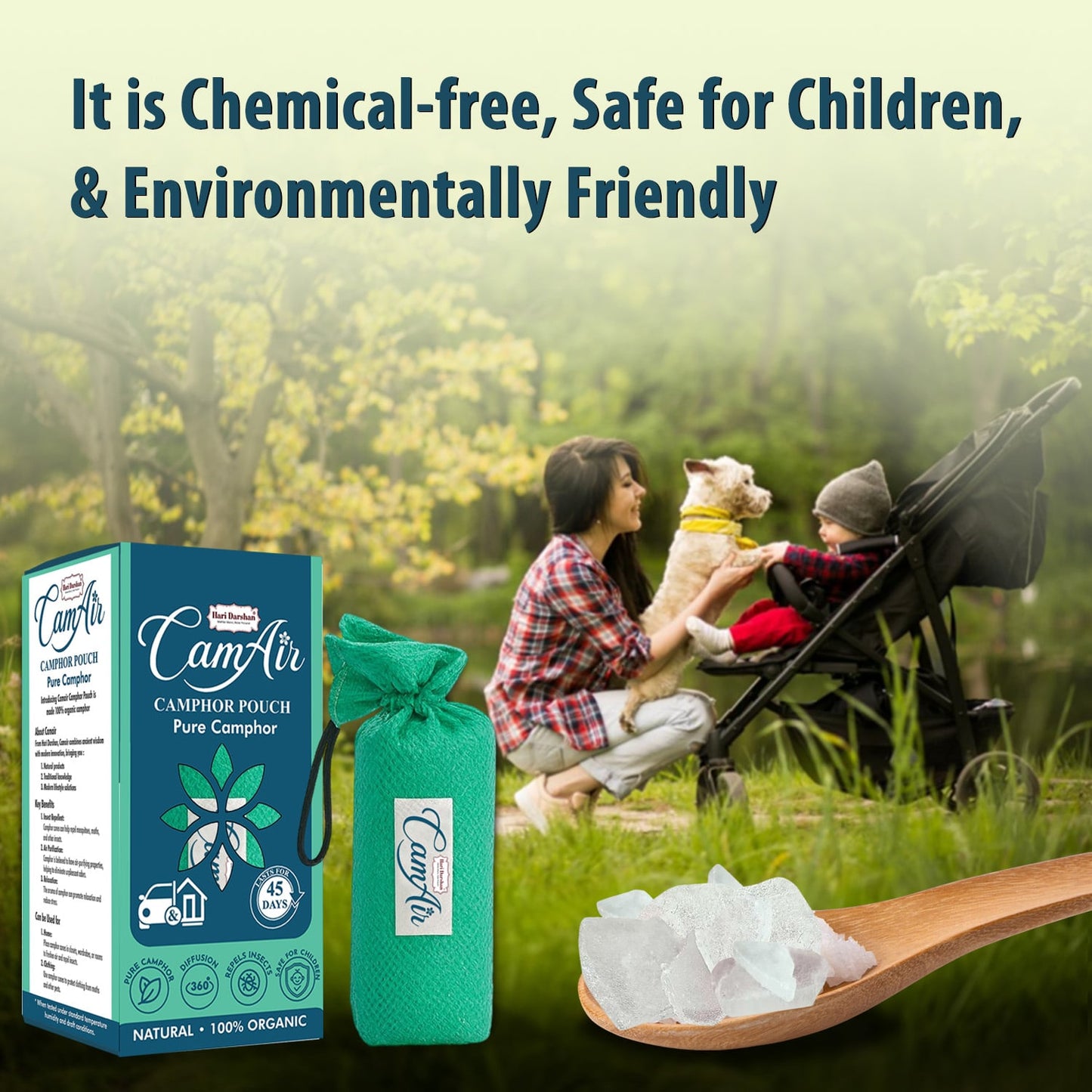 CamAir Camphor Pouch | 100% Pure, Organic Camphor