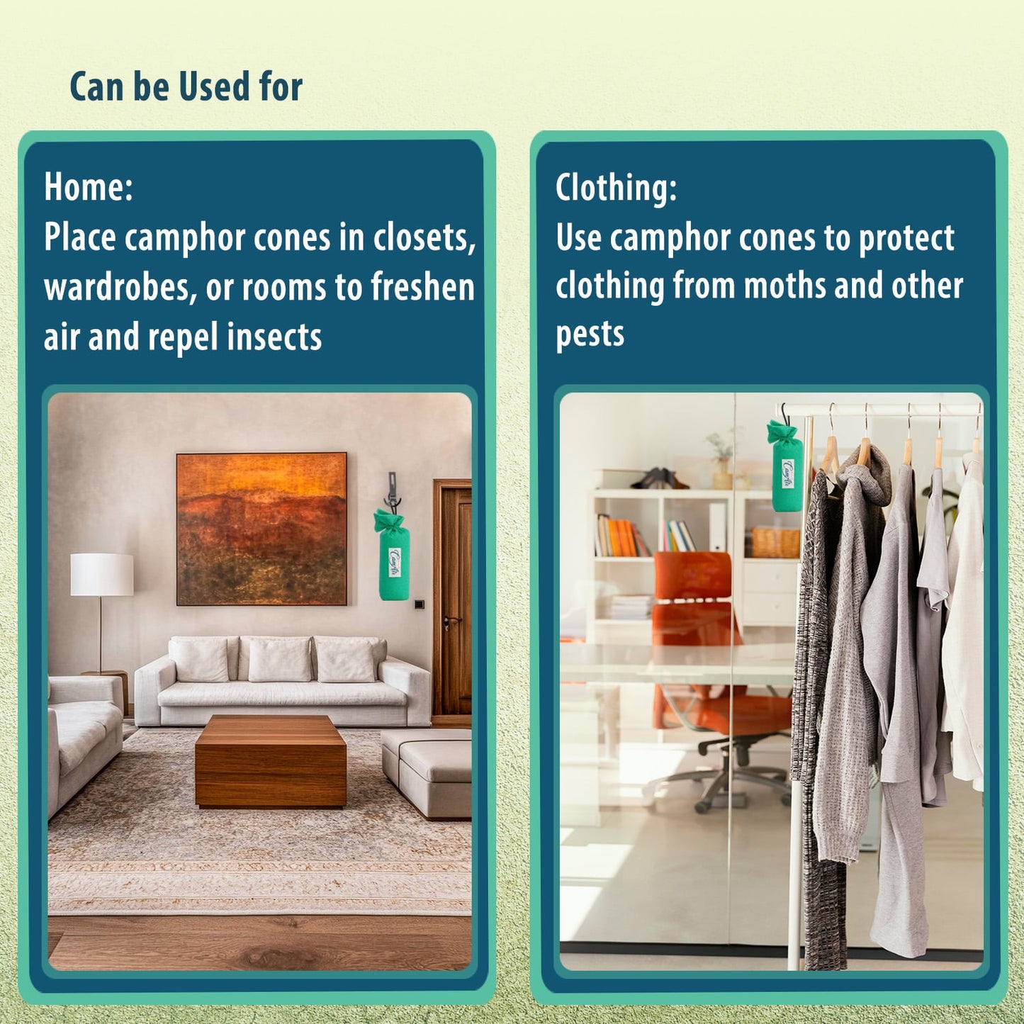 CamAir Camphor Pouch | 100% Pure, Organic Camphor