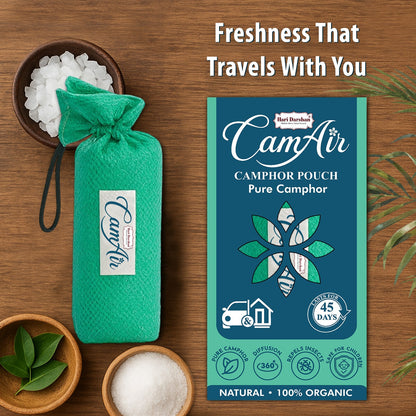 CamAir Camphor Pouch | 100% Pure, Organic Camphor