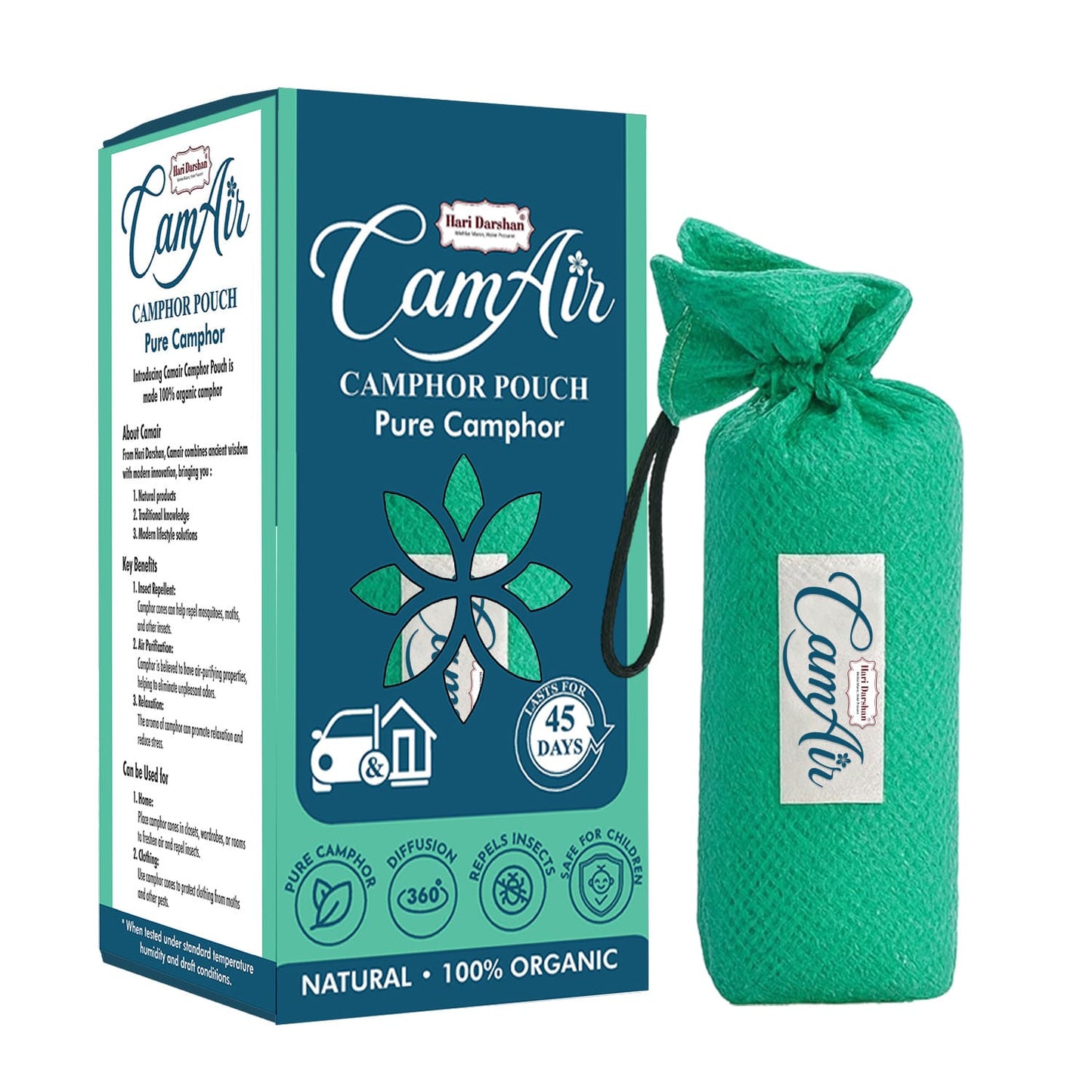 CamAir Camphor Pouch | 100% Pure, Organic Camphor