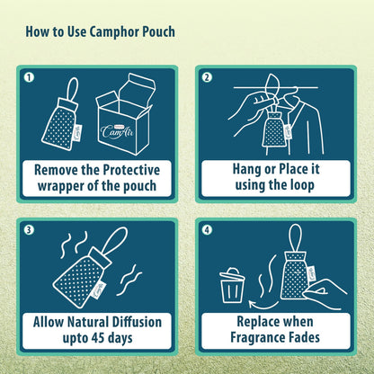 CamAir Camphor Pouch | 100% Pure, Organic Camphor