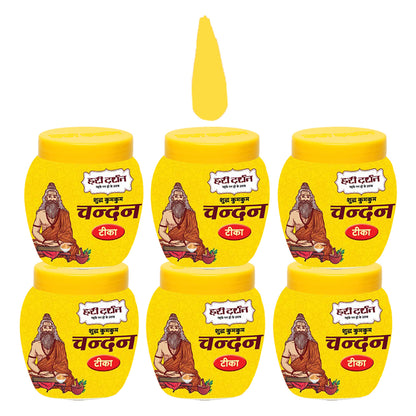 Yellow Chandan Tika - 40gm in Each Pack