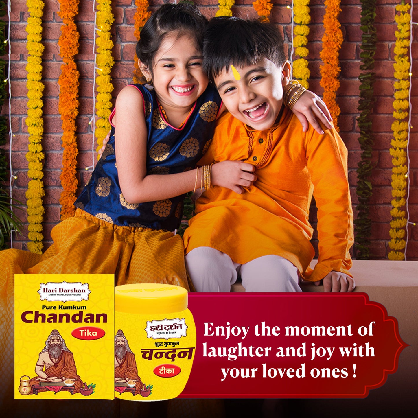 Yellow Chandan Tika - 40gm in Each Pack