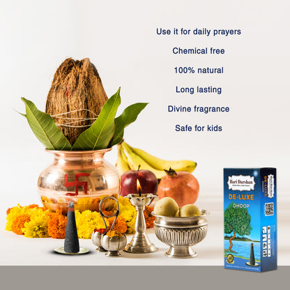 Deluxe Dhoop - Non-Toxic Herbal Wet Dhoop Batti (20 Sticks in Each Pack)
