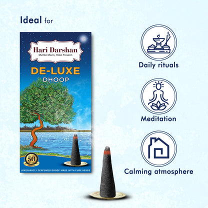 Deluxe Dhoop - Non-Toxic Herbal Wet Dhoop Batti (20 Sticks in Each Pack)