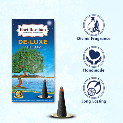 Deluxe Dhoop - Non-Toxic Herbal Wet Dhoop Batti (20 Sticks in Each Pack)