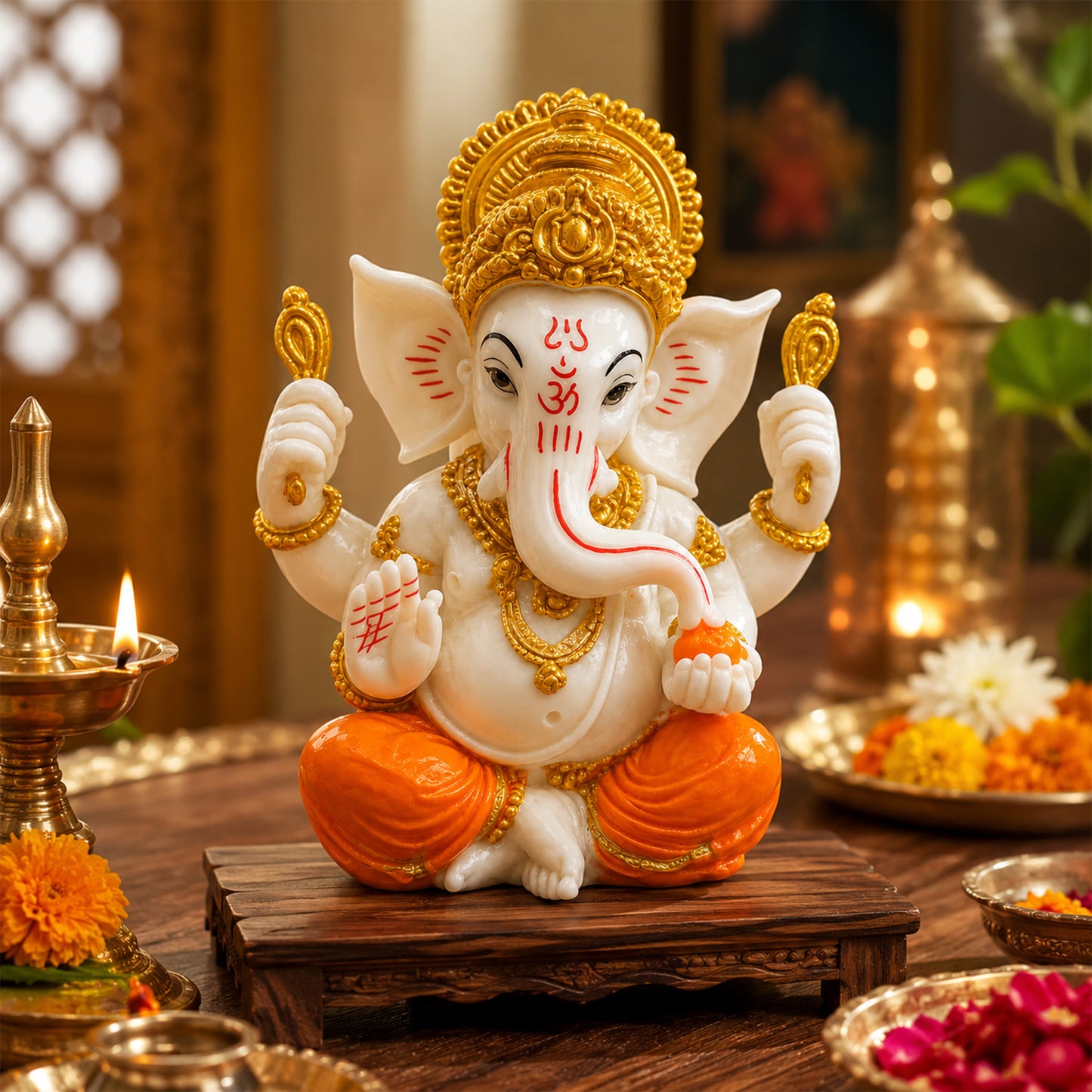 Ganesh Statue | Lord Ganesha Murti for Home, Mandir & Pooja
